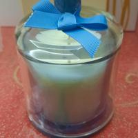 Portacandela con coperchio e candela profumata 