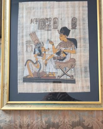 Quadro su foglio di papiro egiziano 