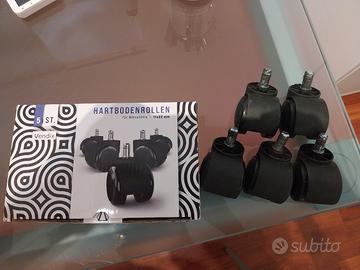 set di rotelle per sedia da ufficio
