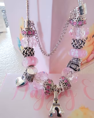 Bracciale completo con Charm e Pendente Tour Eiffe