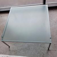 tavolino cristallo e metallo 