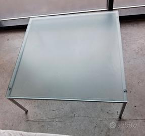 tavolino cristallo e metallo 