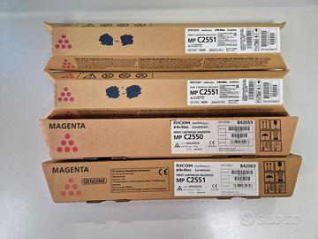 Lotto 4 Toner Originali Ricoh MP C2551 Magenta 