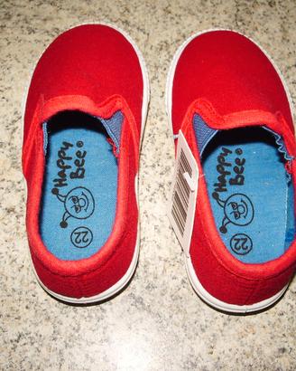 Scarpe bambino happy bee n.22 - col.rosso nuovo