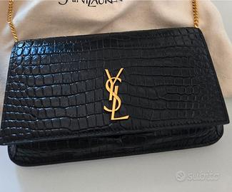 Borsa porta cellulare YSL  pelle coccodrillo ORI