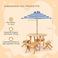 Tavolo da picnic per bambini