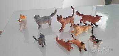 Lotto 9 Animali Schleich - Gatti, Volpe e Faina


