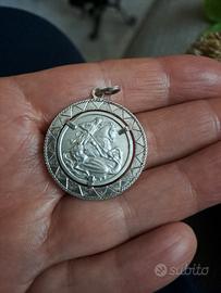 medaglia segno zodiacale argento vintage 