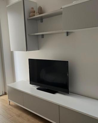 Mobile TV moderno bianco e tortora