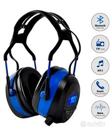 Cuffie di protezione per l'udito con radio FM/Blue