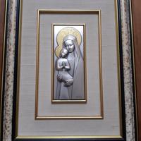 Quadro Icona bassorilievo Madonna con Bambino OTTA