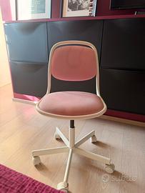 Sedia con rotelle da studio