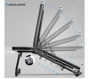 Panca pieghevole e pesi