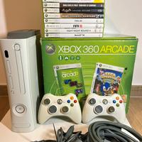 Xbox 360 Arcade+ 2 Controller+ 11 Giochi+ Scatola