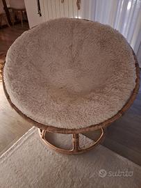 Poltrona rotonda in rattan