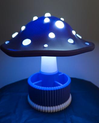 Fungo Lampada LED Organizer Porta Trucchi Gioielli