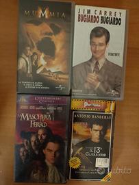 4 vhs film anni 90 la mummia,Jim Carrey,e altri