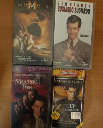 4 vhs film anni 90 la mummia,Jim Carrey,e altri
