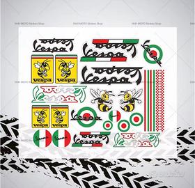 Set Adesivi Stickers Vespa PX Piaggio 31x26cm