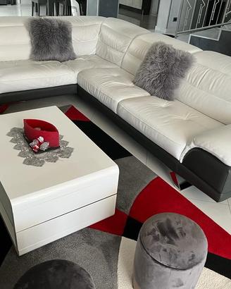 Divano vera pelle bianco