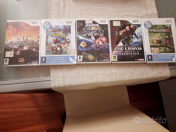 5 giochi Wii, condizioni perfette