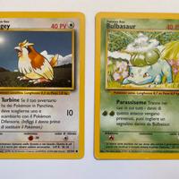 Carte Pokemon set base - pidgey bulbasaur