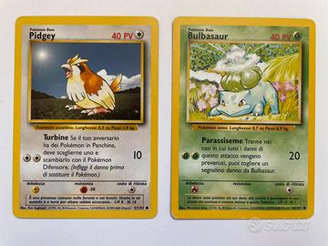 Carte Pokemon set base - pidgey bulbasaur