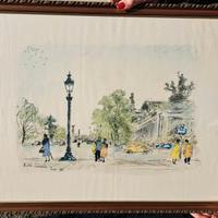 Litografie Parigi Michele Cascella 