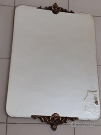 SPECCHIO D' EPOCA CON FREGI IN BRONZO