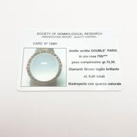 Anello oro 18KT madreperla con quarzo e diamanti