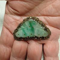 Spilla vintage silver e giada