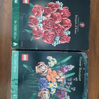 lego mazzo rose rosse e bouquet di fiori sigillati