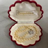 Bracciale perle Orquidea chiusura argento 925