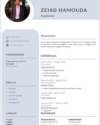 Cameriere / Barista / Addetto Sala (Weekend)