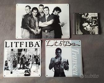 LITFIBA RARO LOTTO DI 3 PLACCHE IN METALLO+CD INED