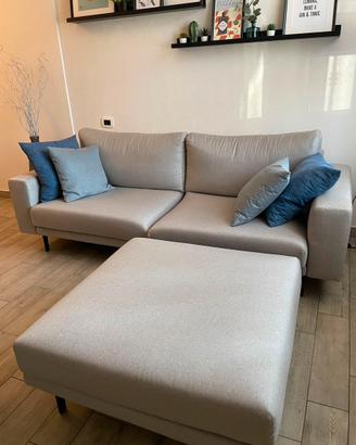 Divano Doimo Forest 230 con pouf coordinato 94x94
