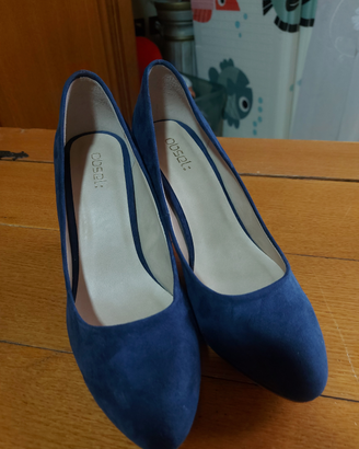 Scarpe scamosciate blu