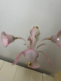 Lampadario in vetro di murano