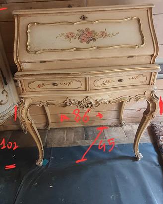 Ribalta Scrittoio Secretaire Stile Barocco Venezia