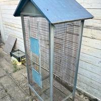 Voliera  per uccelli-pappagalli-canarini-cocoriti