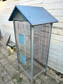 Voliera  per uccelli-pappagalli-canarini-cocoriti