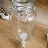 Dispenser bevande in vetro con rubinetto 4 Litri