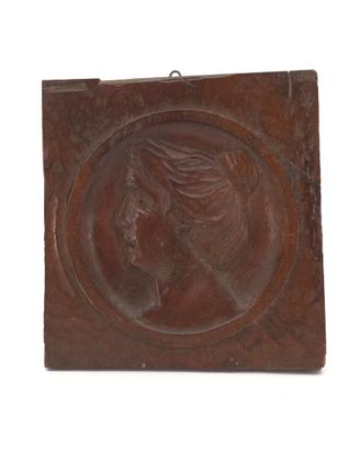 Antico Bassorilievo Profilo Di Donna XVIII / XIX