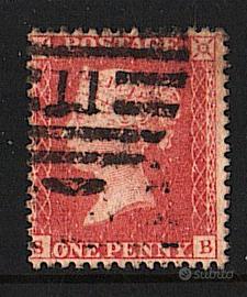 2 francobolli GRAN BRETAGNA penny red (1841 -1854)