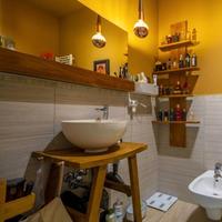 MOBILE TEAK, LAVABO E SPECCHIO PER BAGNO