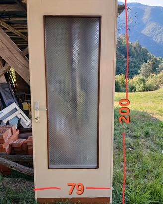 Porta interna a vetro vintage