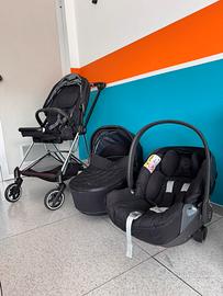 Trio Cybex Mios nero: passeggino navicella ovetto