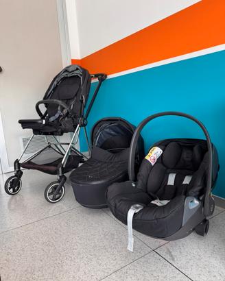 Trio Cybex Mios nero: passeggino navicella ovetto