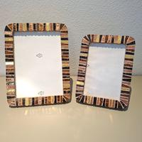 Set 2 cornici portafoto in mosaico