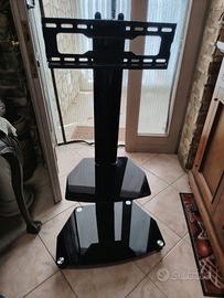 Porta tv con mensole in vetro
